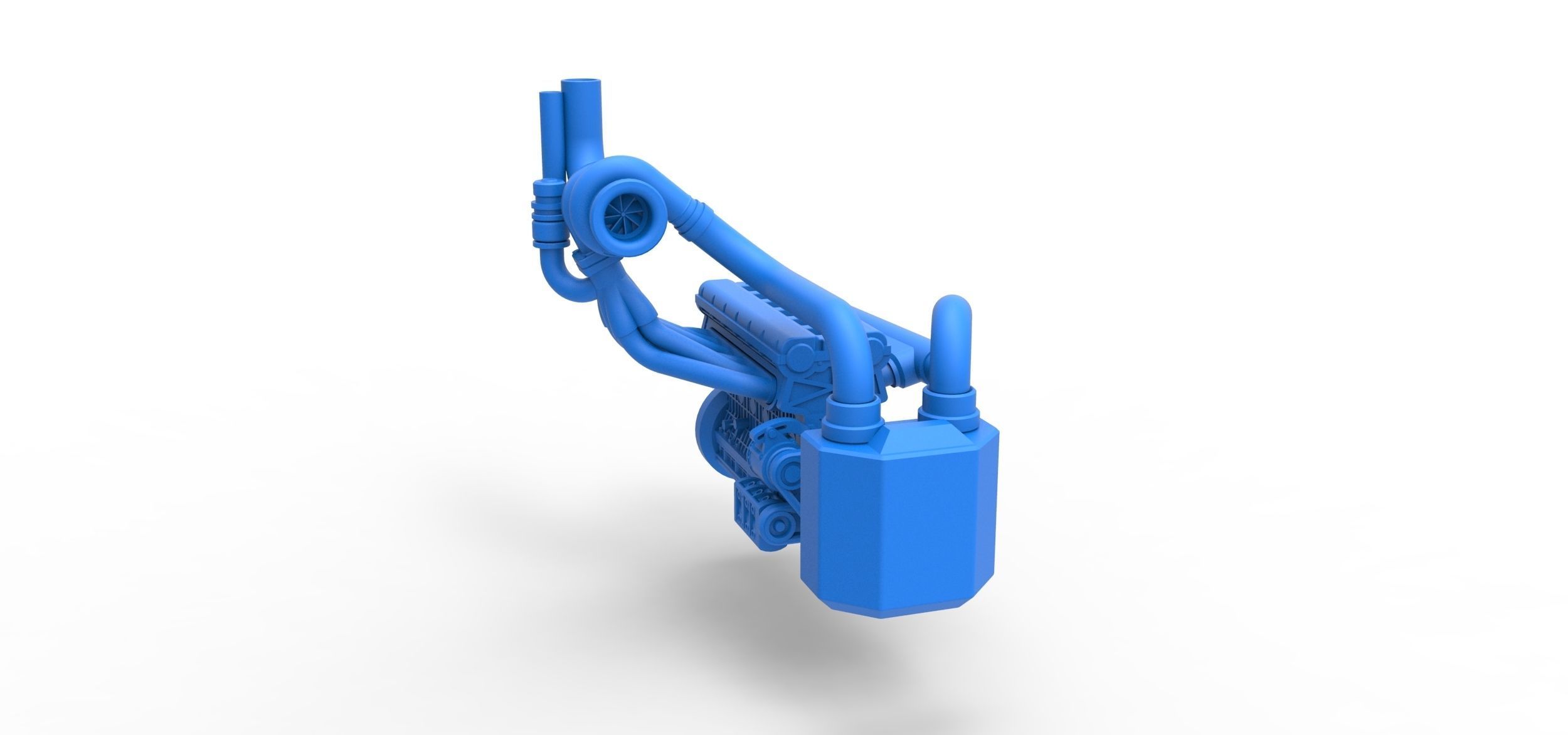 Engine of Uphill Sand Racing Dragster Scale 1 to 25 3D print model_15