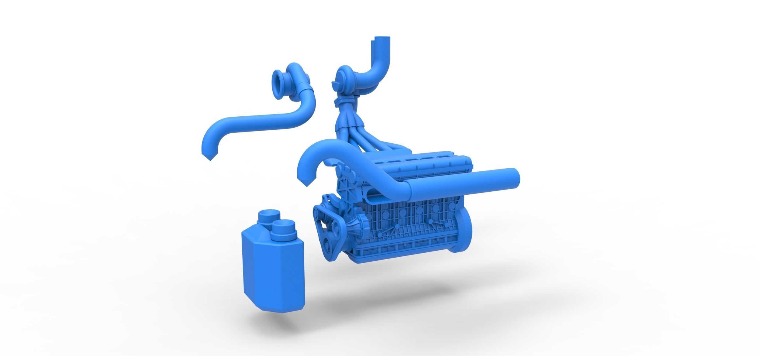 Engine of Uphill Sand Racing Dragster Scale 1 to 25 3D print model_16