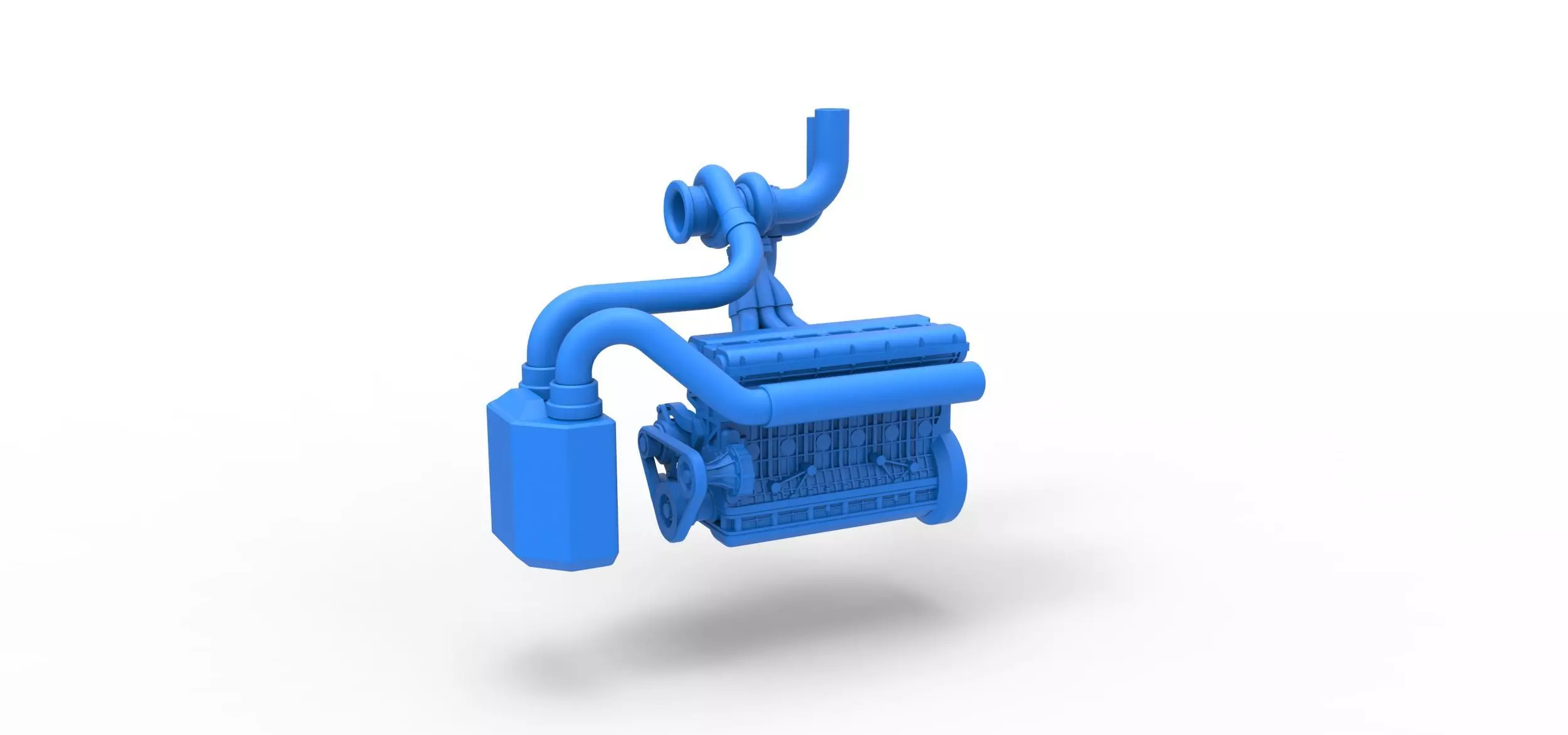 Engine of Uphill Sand Racing Dragster Scale 1 to 25 3D print model_0