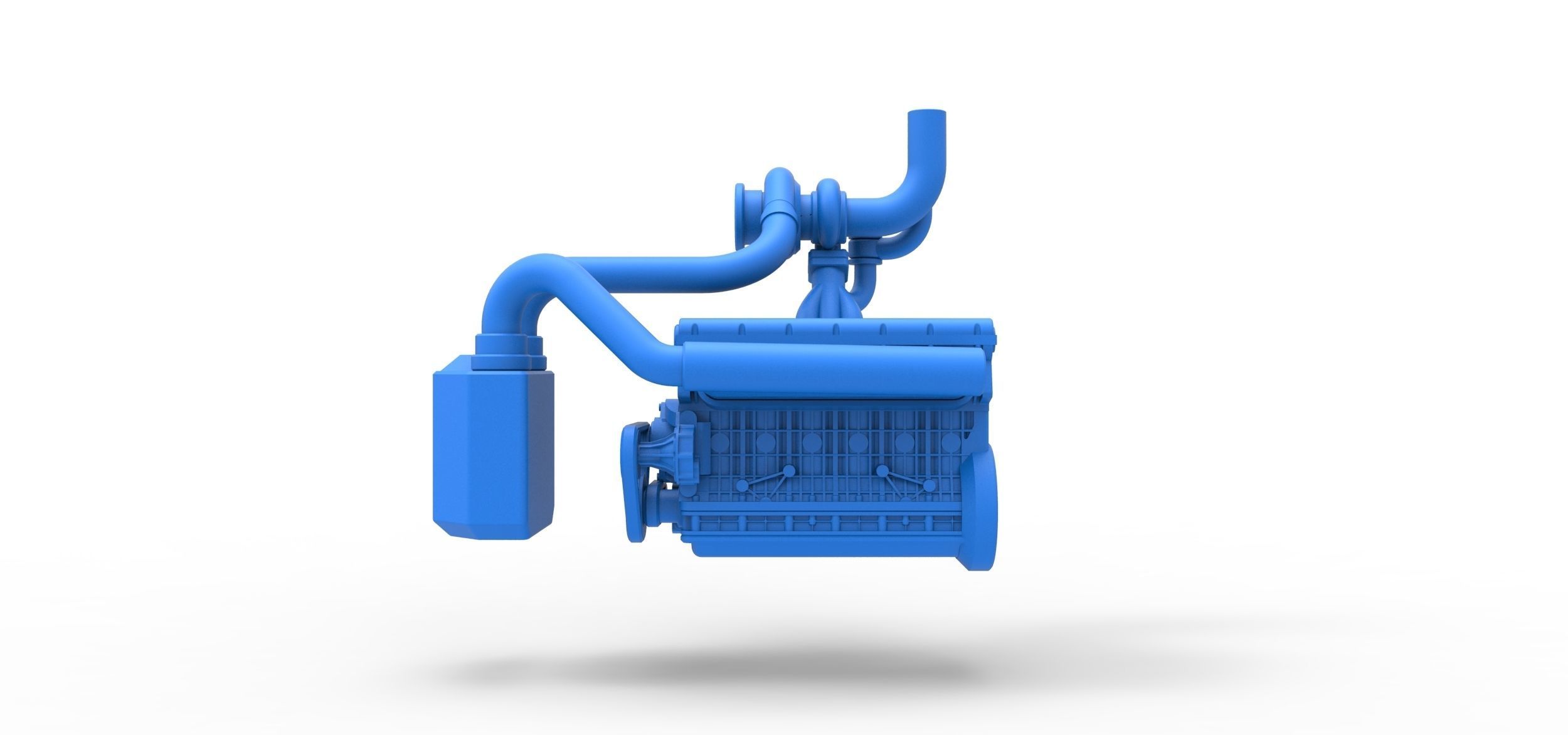 Engine of Uphill Sand Racing Dragster Scale 1 to 25 3D print model_5