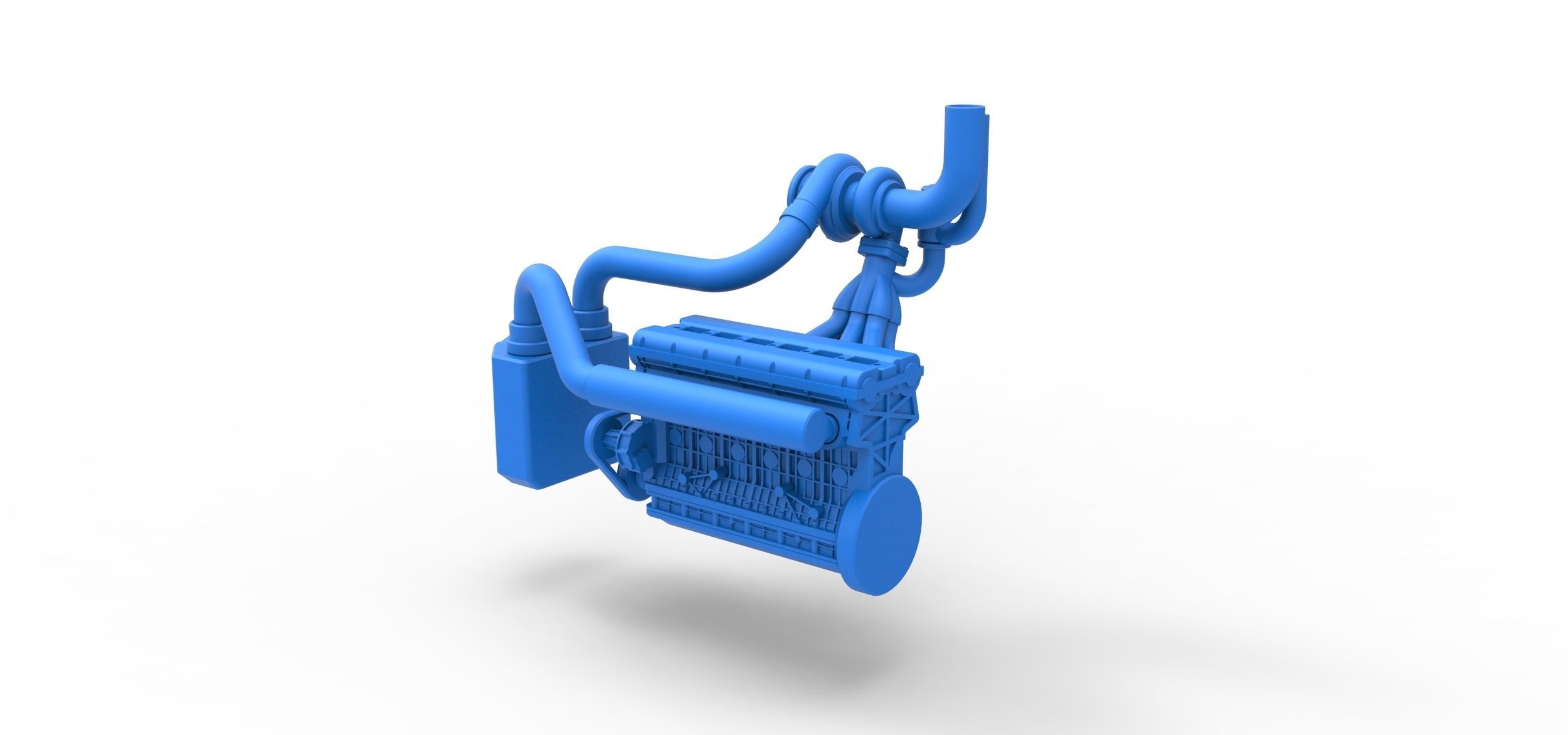 Engine of Uphill Sand Racing Dragster Scale 1 to 25 3D print model_7