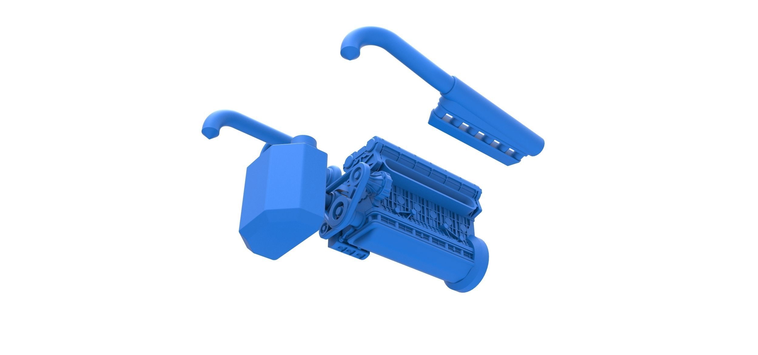 Engine of Uphill Sand Racing Dragster Scale 1 to 25 3D print model_19