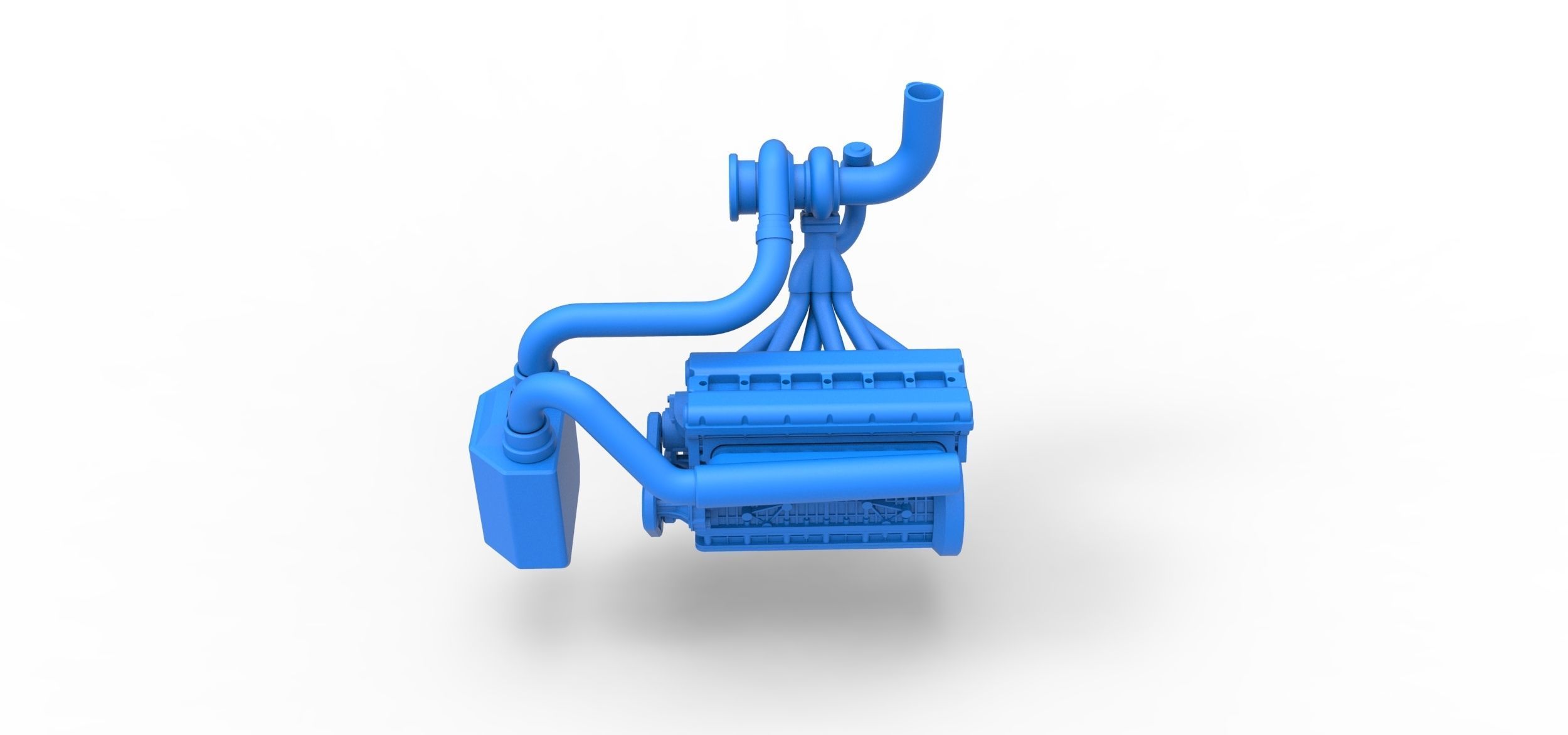 Engine of Uphill Sand Racing Dragster Scale 1 to 25 3D print model_6