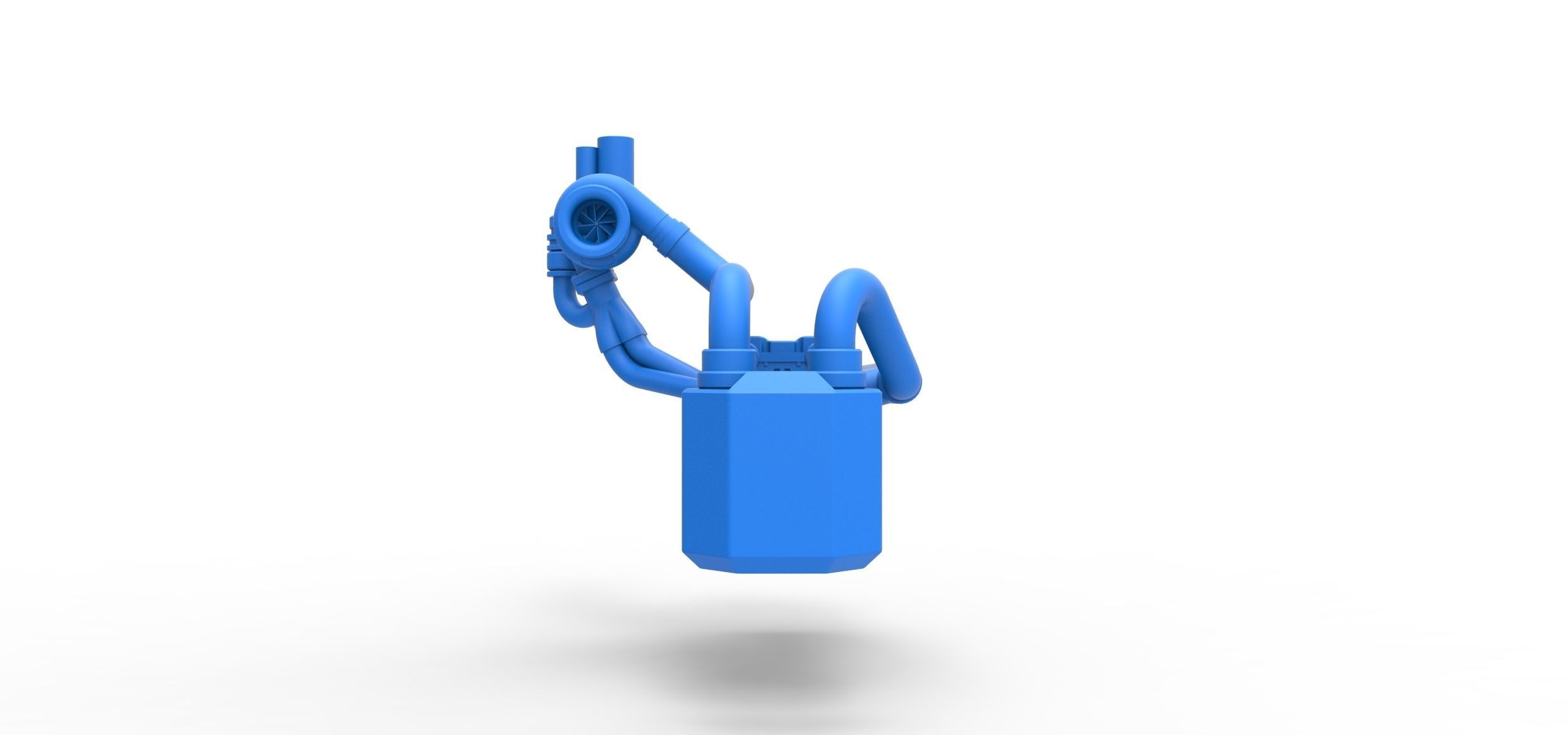 Engine of Uphill Sand Racing Dragster Scale 1 to 25 3D print model_2