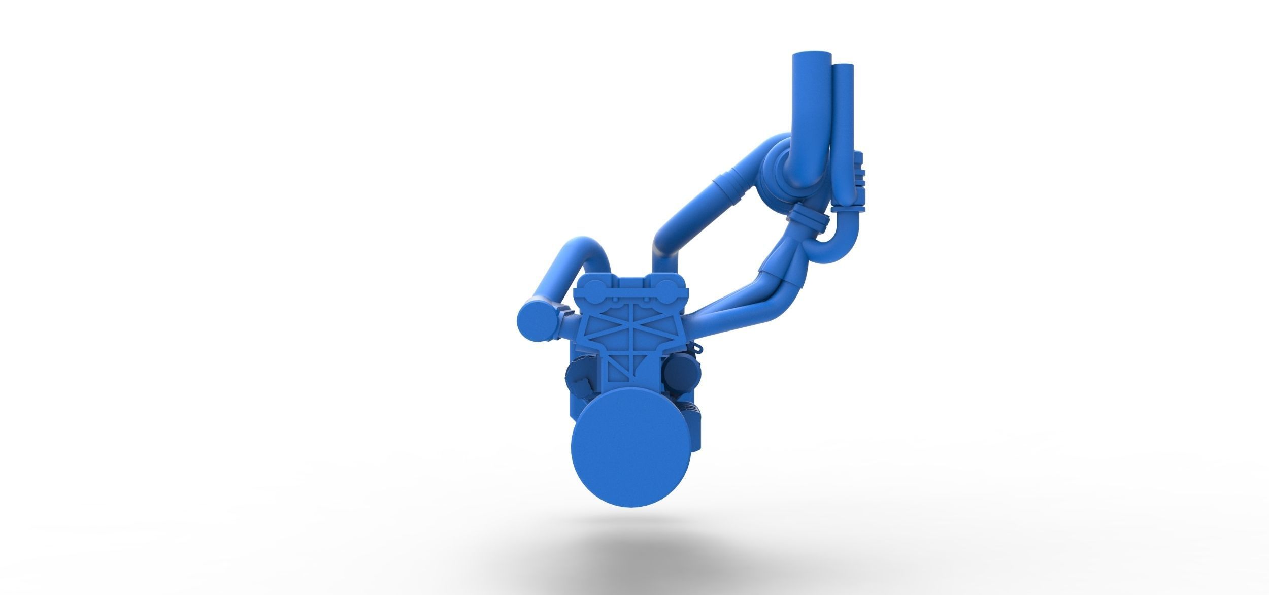 Engine of Uphill Sand Racing Dragster Scale 1 to 25 3D print model_9