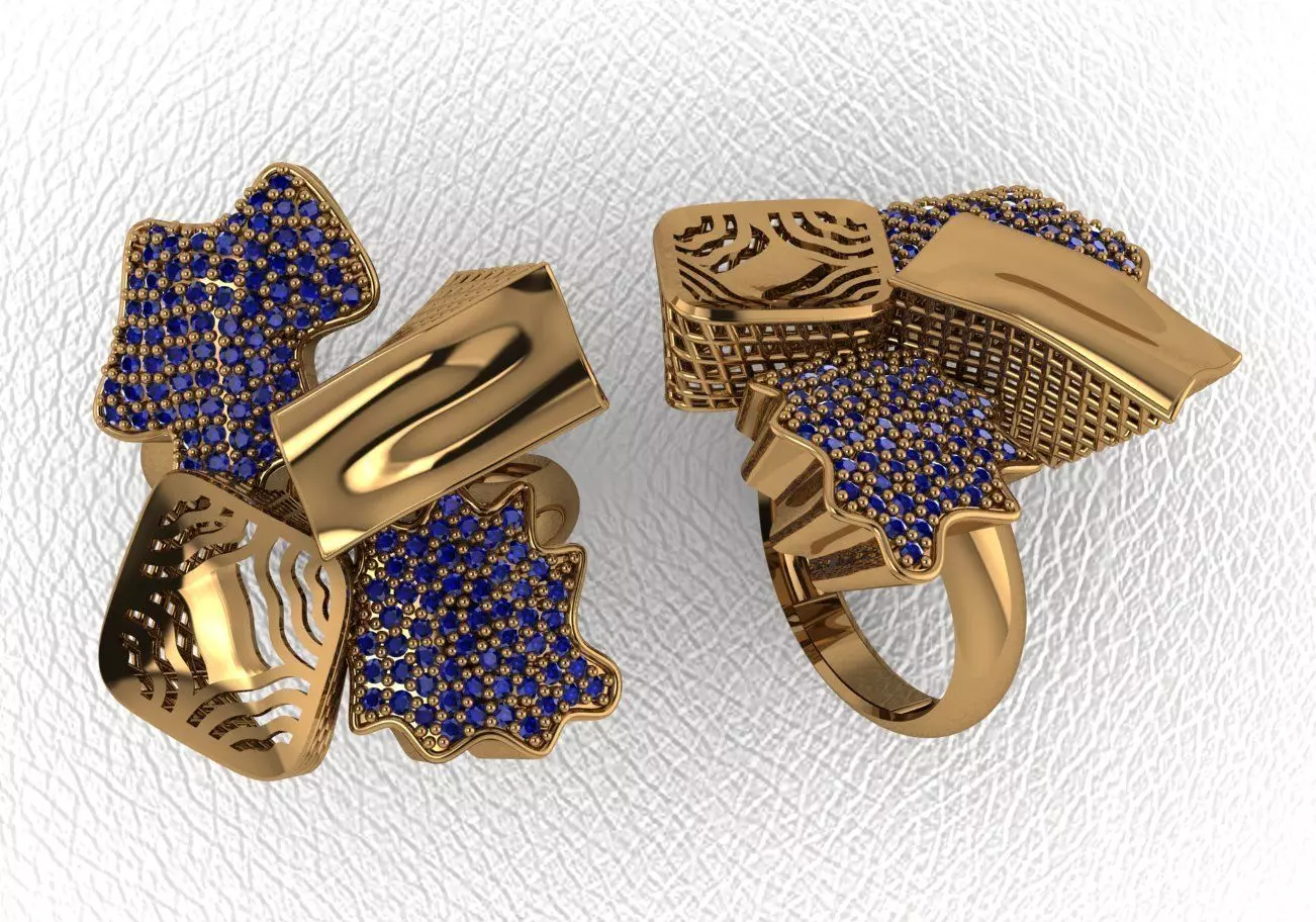 ring jewelry 3D print model_0