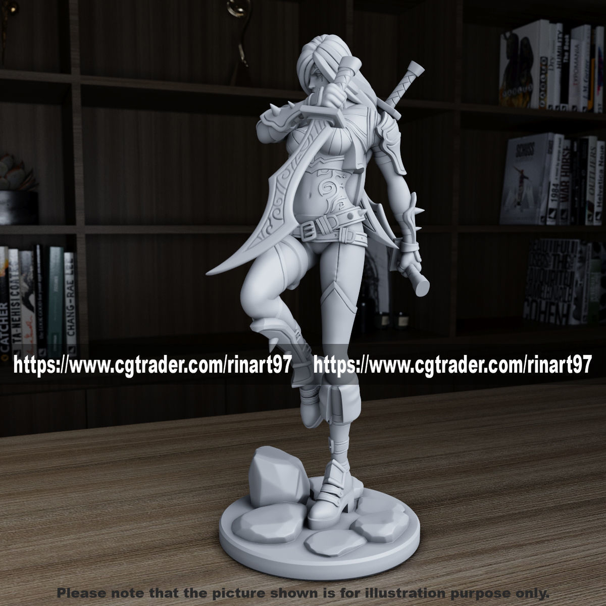 Katarina 3D print model from League of Legends 3D print model_15