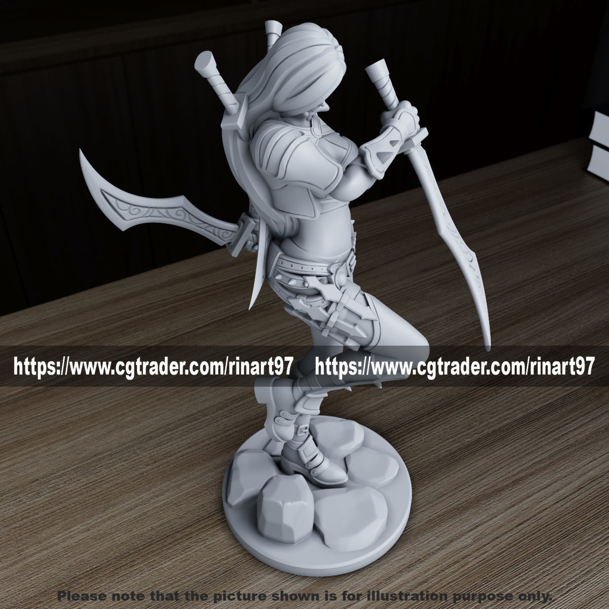 Katarina 3D print model from League of Legends 3D print model_2