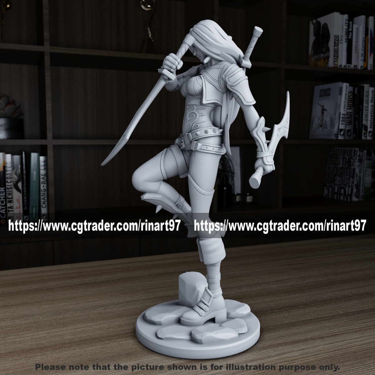 Katarina 3D print model from League of Legends 3D print model_16