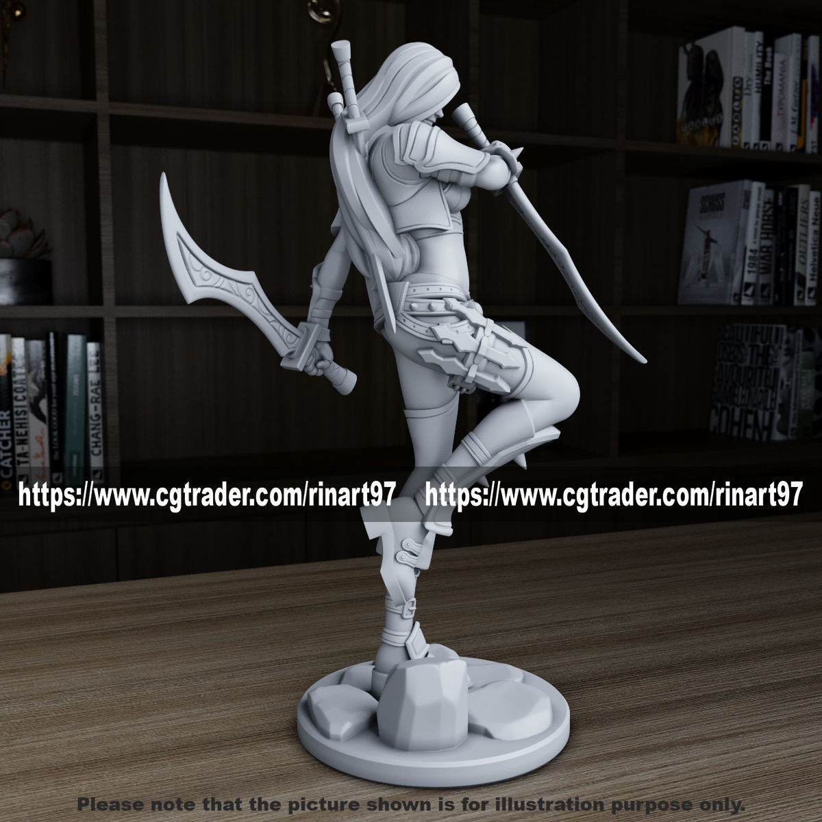 Katarina 3D print model from League of Legends 3D print model_17