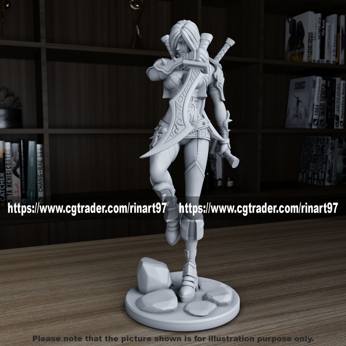 Katarina 3D print model from League of Legends 3D print model_14