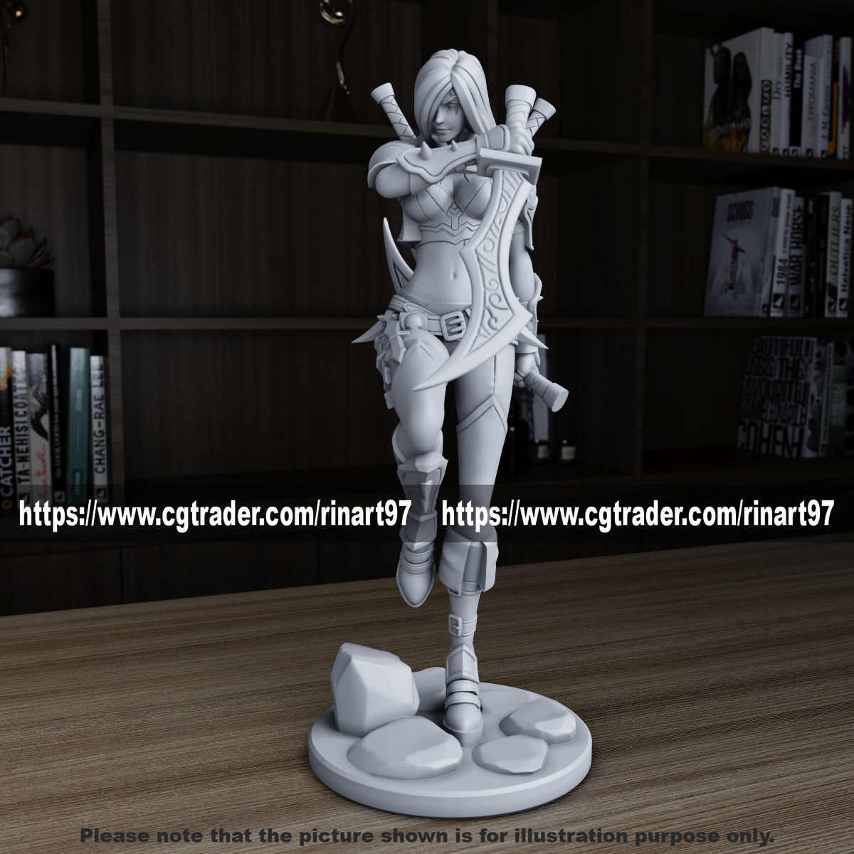 Katarina 3D print model from League of Legends 3D print model_13
