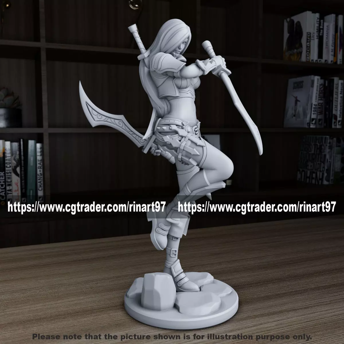 Katarina 3D print model from League of Legends 3D print model_0