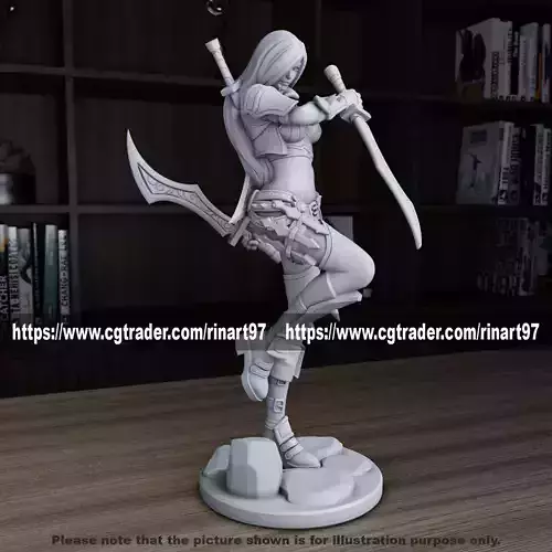 Katarina 3D print model from League of Legends