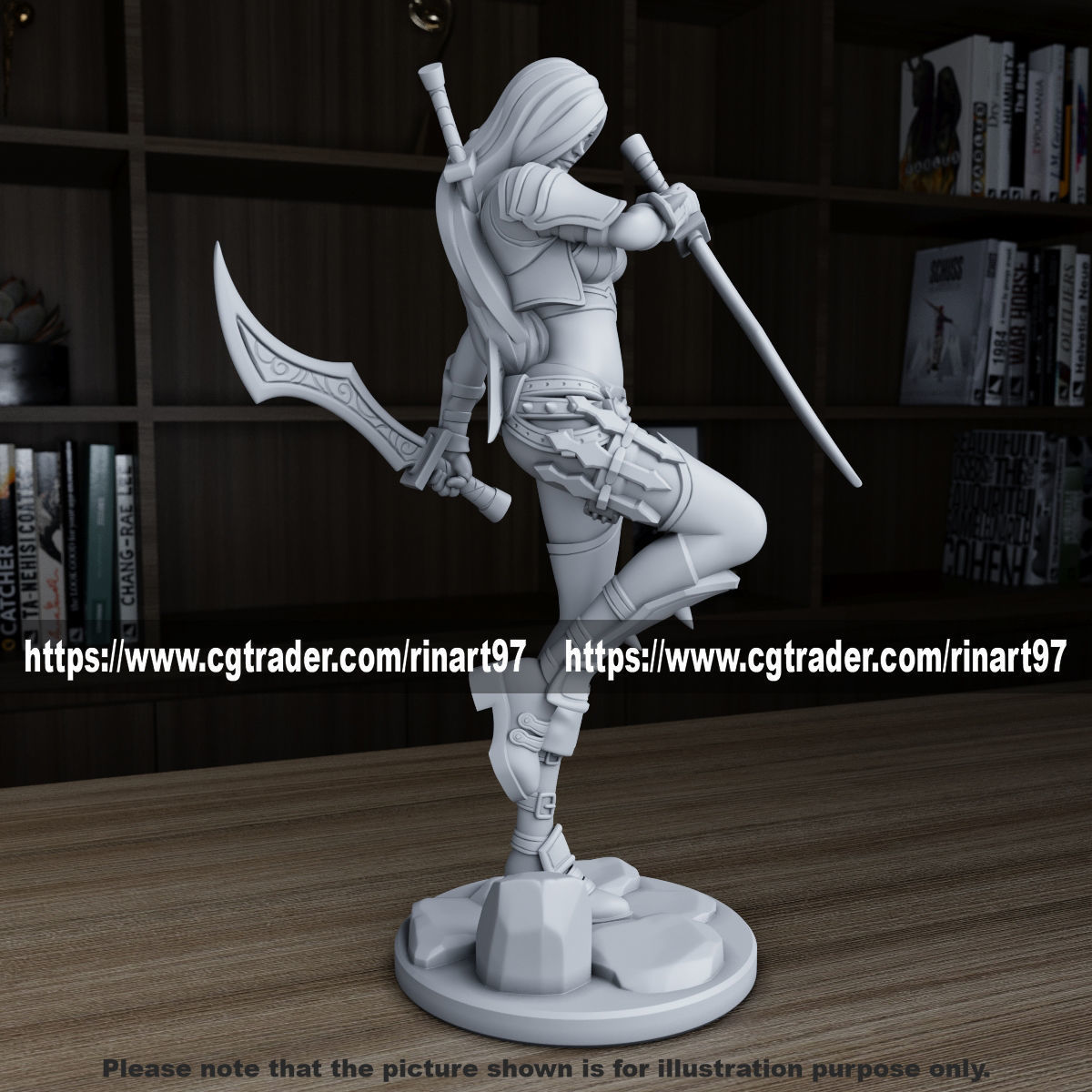 Katarina 3D print model from League of Legends 3D print model_1
