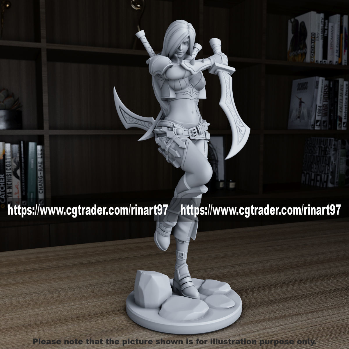 Katarina 3D print model from League of Legends 3D print model_11
