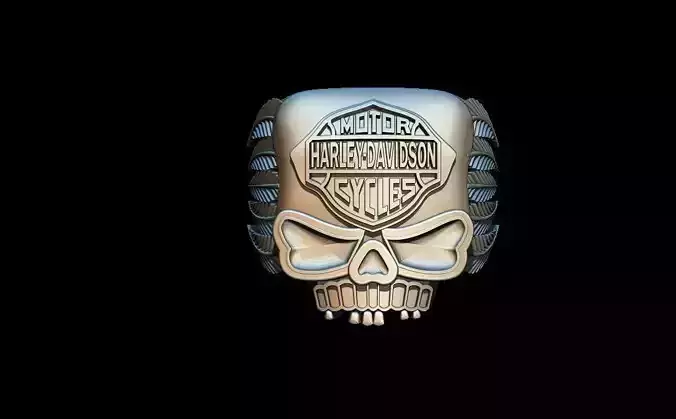 Harley Devidson ring 3D print model