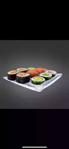 Sushi rolls plate 3D print model