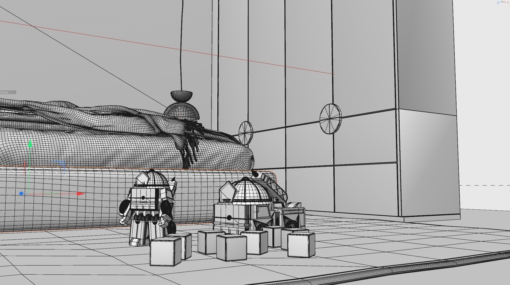 Child Bedroom Interior Scene for Cinema 4D and Redshift Render 3D model_7