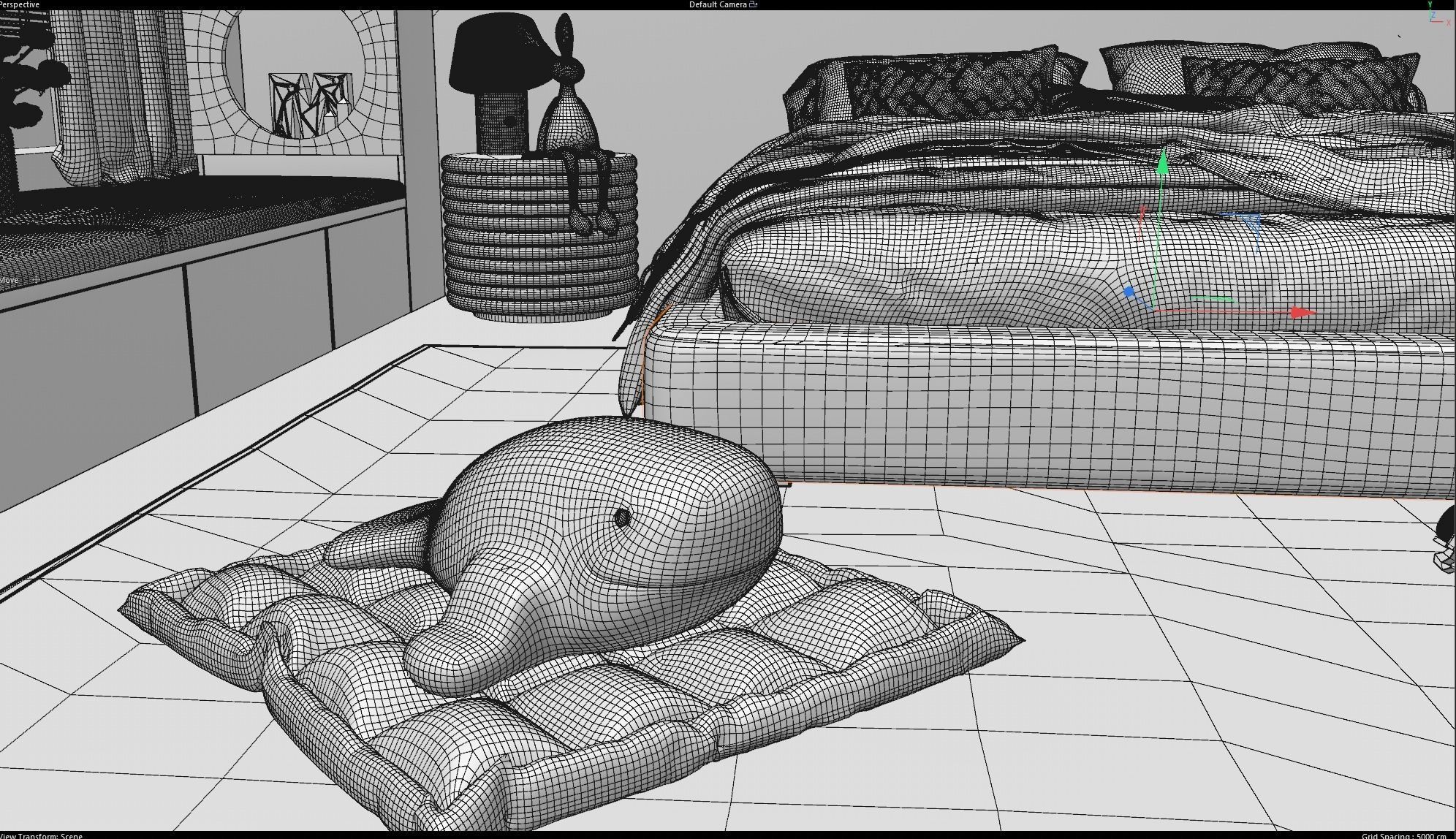 Child Bedroom Interior Scene for Cinema 4D and Redshift Render 3D model_4