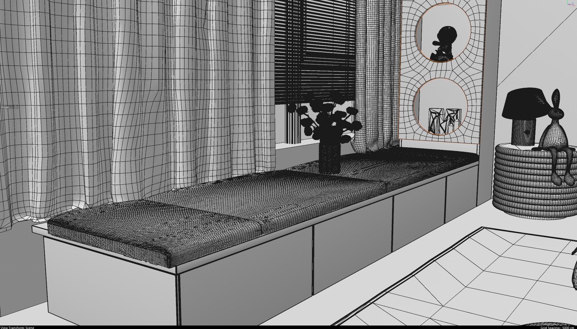 Child Bedroom Interior Scene for Cinema 4D and Redshift Render 3D model_3