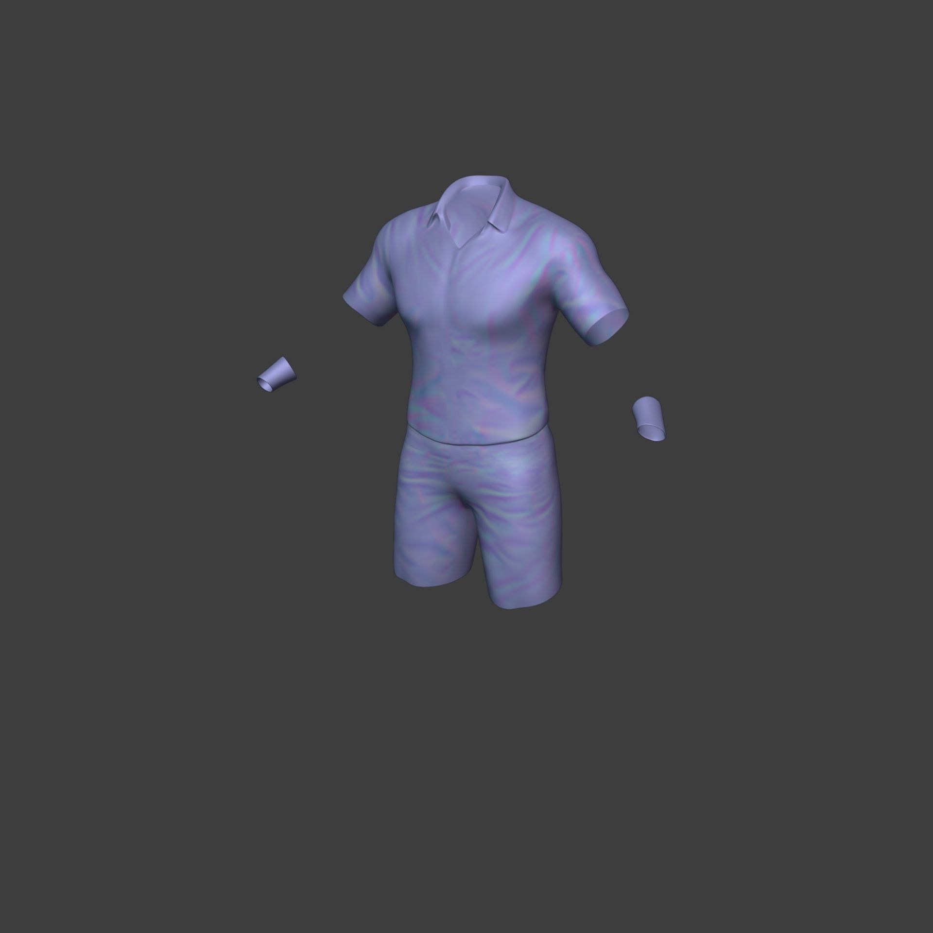 Tennis Player With IK and FK Rig Low-poly 3D model_10