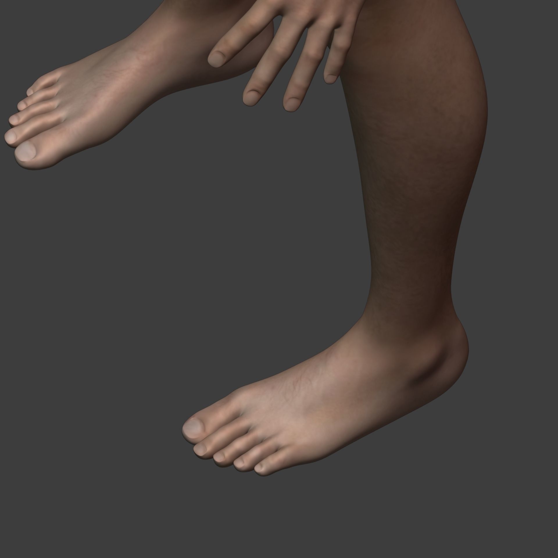 Tennis Player With IK and FK Rig Low-poly 3D model_26