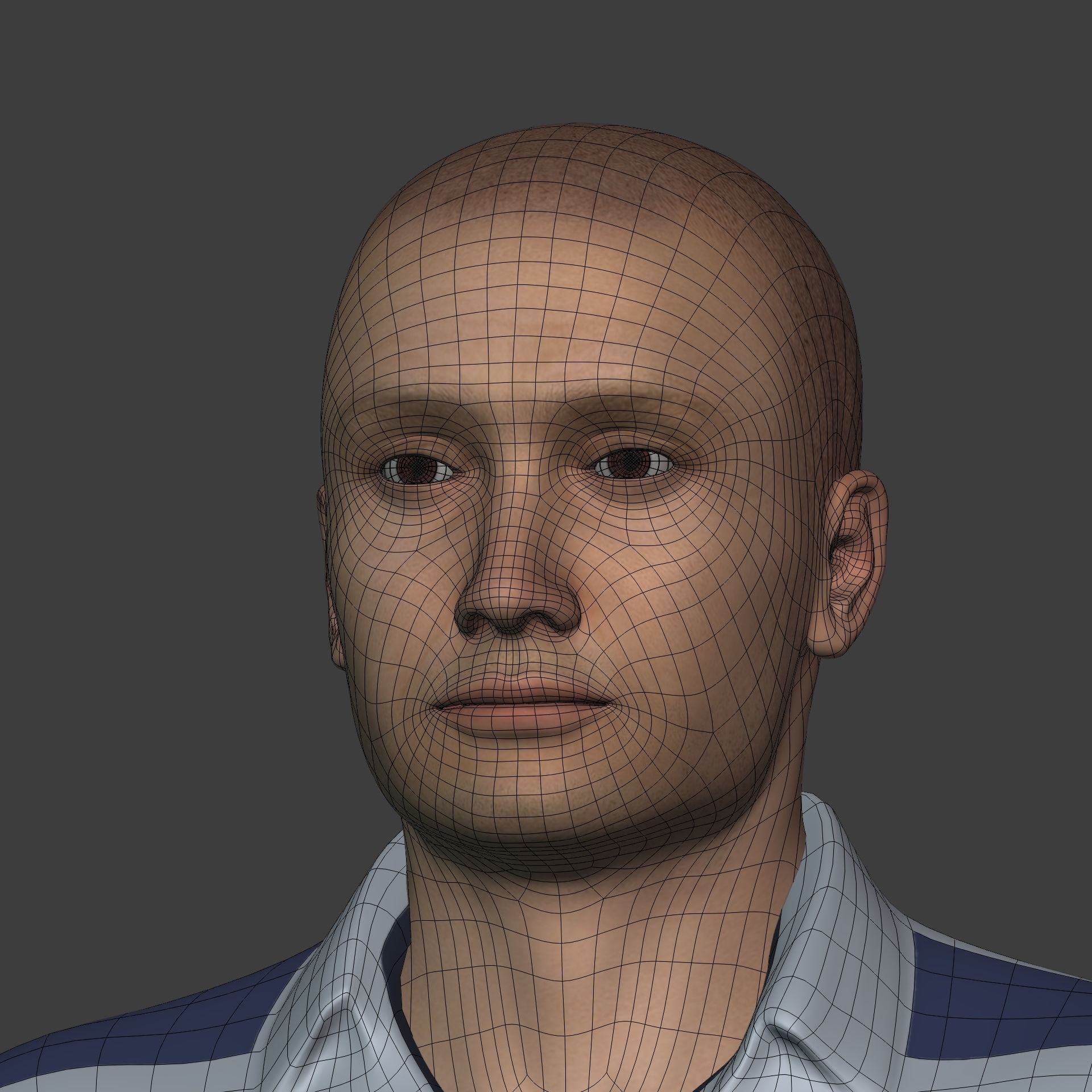 Tennis Player With IK and FK Rig Low-poly 3D model_14