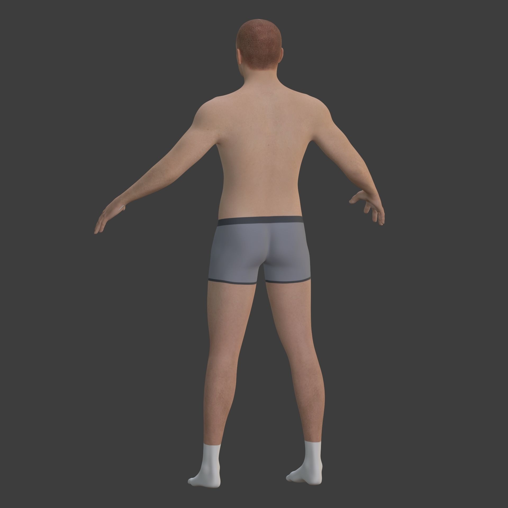 Tennis Player With IK and FK Rig Low-poly 3D model_21