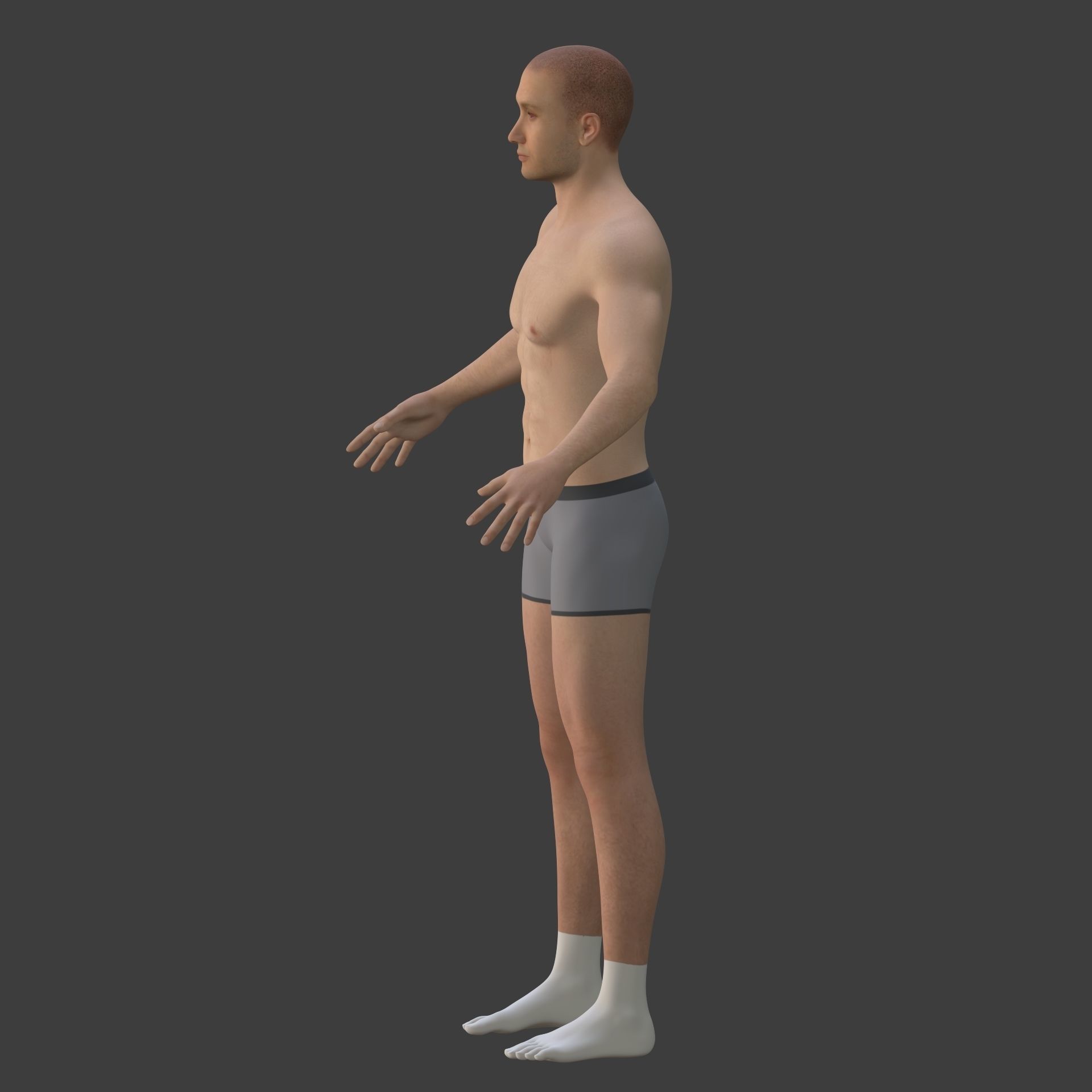 Tennis Player With IK and FK Rig Low-poly 3D model_17