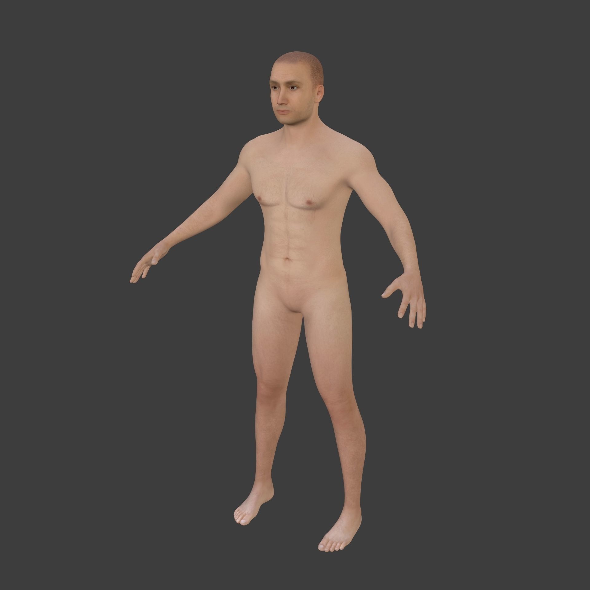 Tennis Player With IK and FK Rig Low-poly 3D model_7