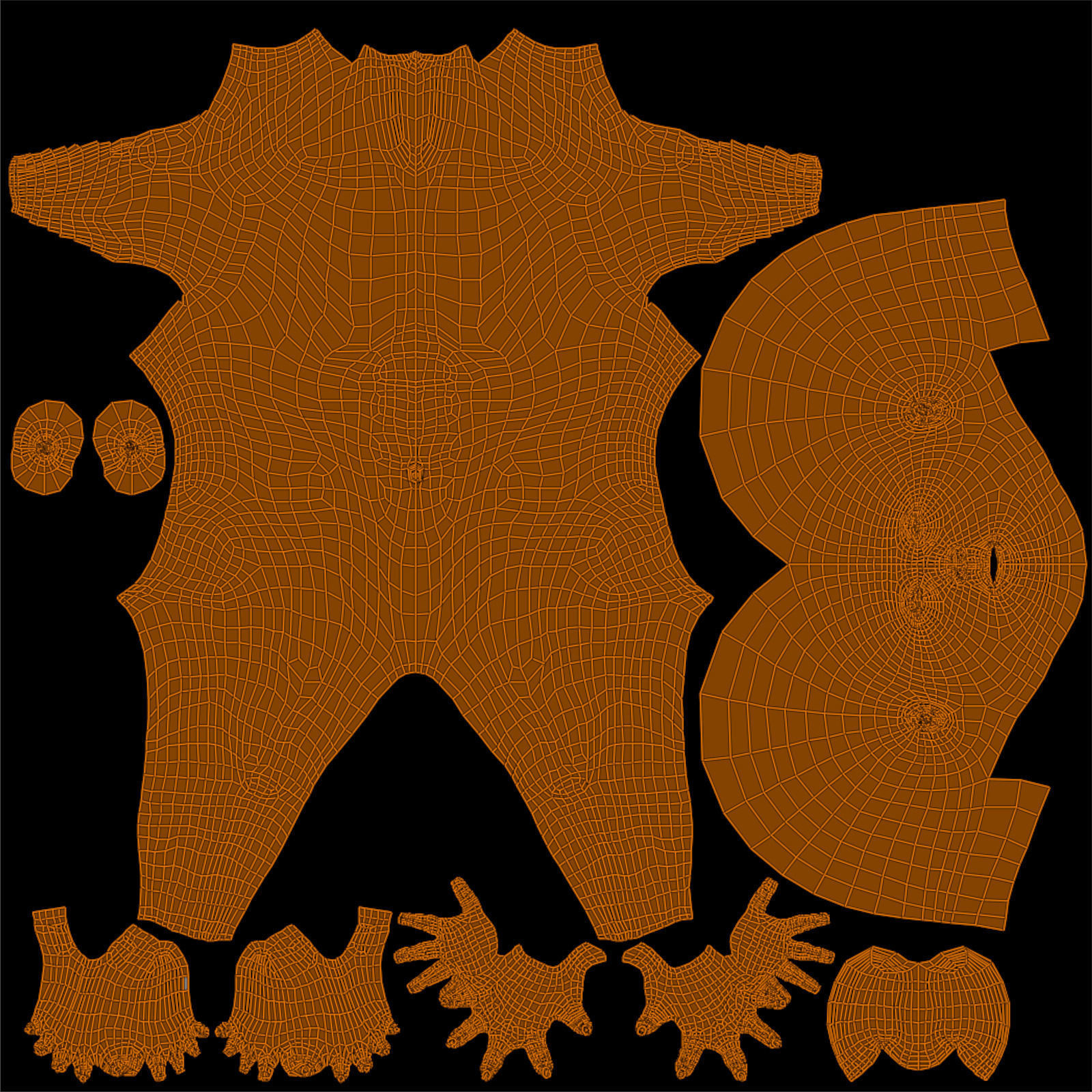 Tennis Player With IK and FK Rig Low-poly 3D model_9