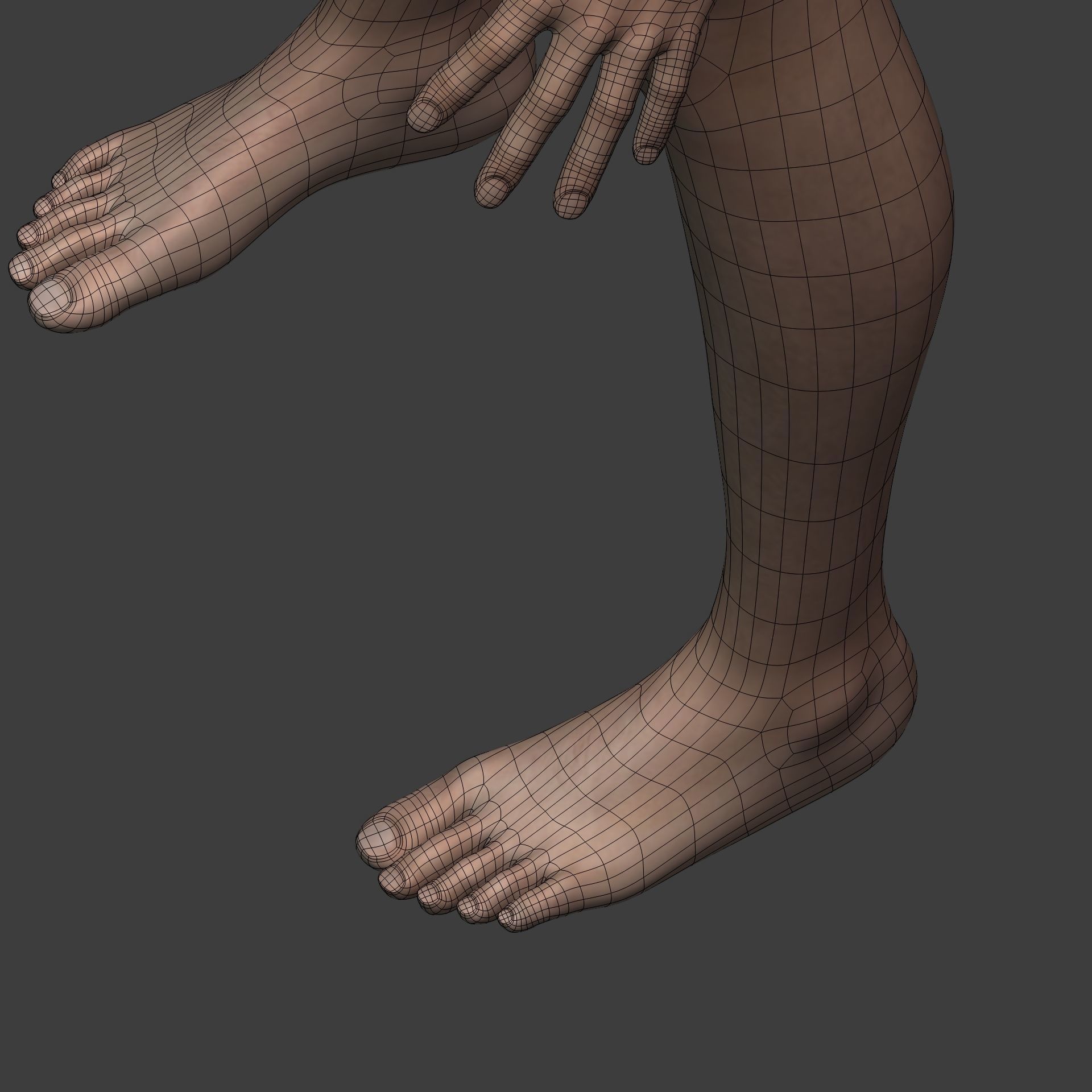 Tennis Player With IK and FK Rig Low-poly 3D model_27