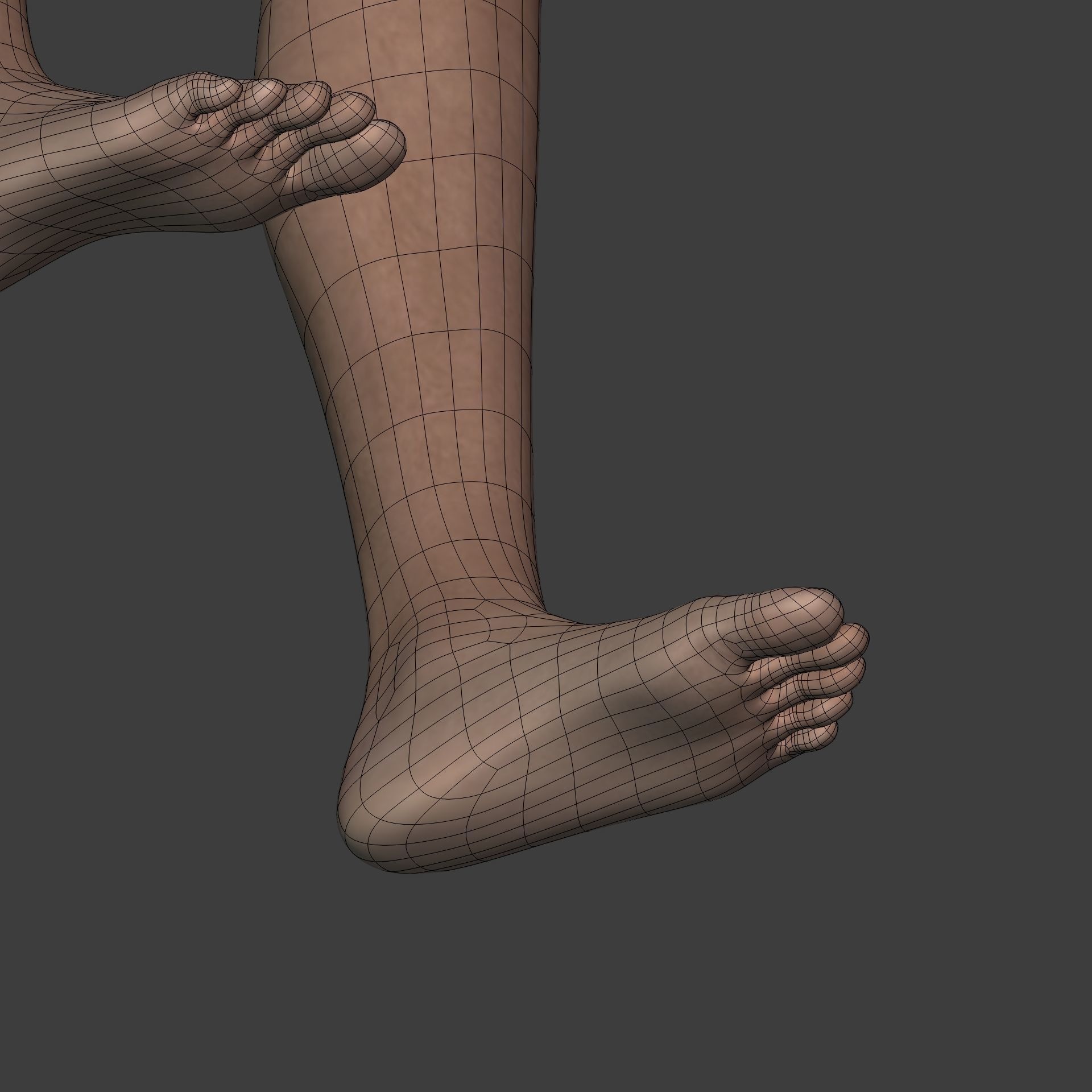 Tennis Player With IK and FK Rig Low-poly 3D model_28