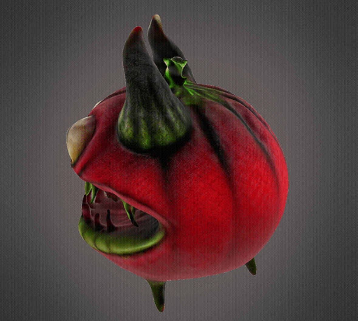 Scary tomato monster 3D print model_1