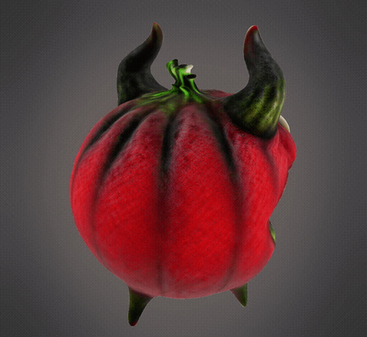 Scary tomato monster 3D print model_4