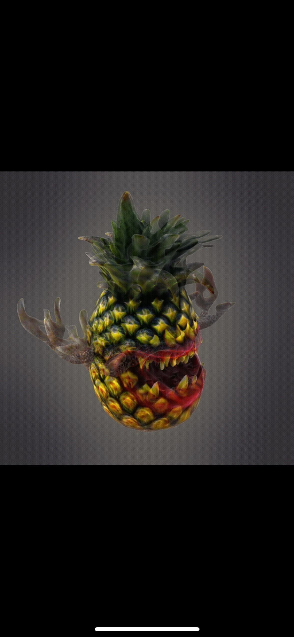 Scary Pineapple monster 3D print model_1