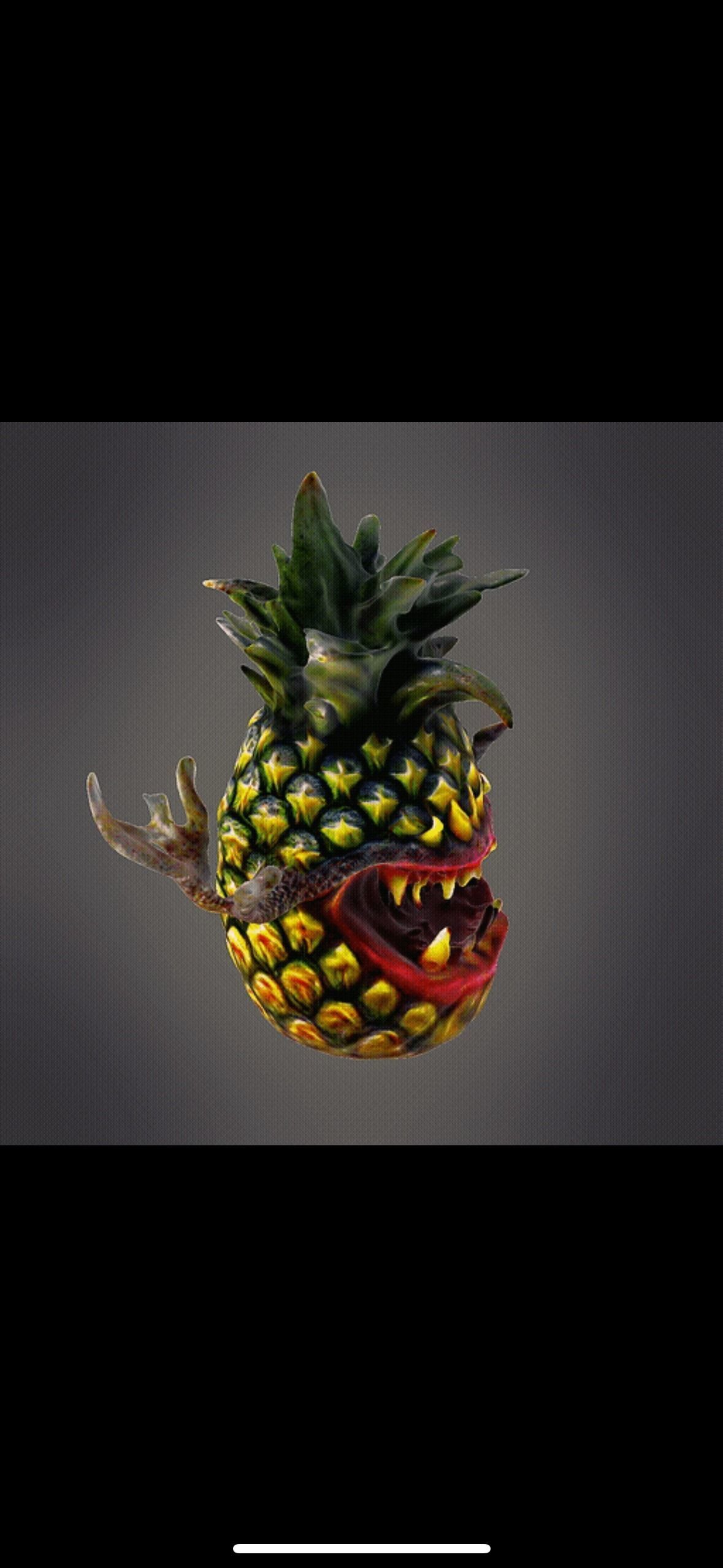Scary Pineapple monster 3D print model_2