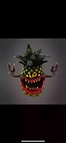 Scary Pineapple monster 3D print model
