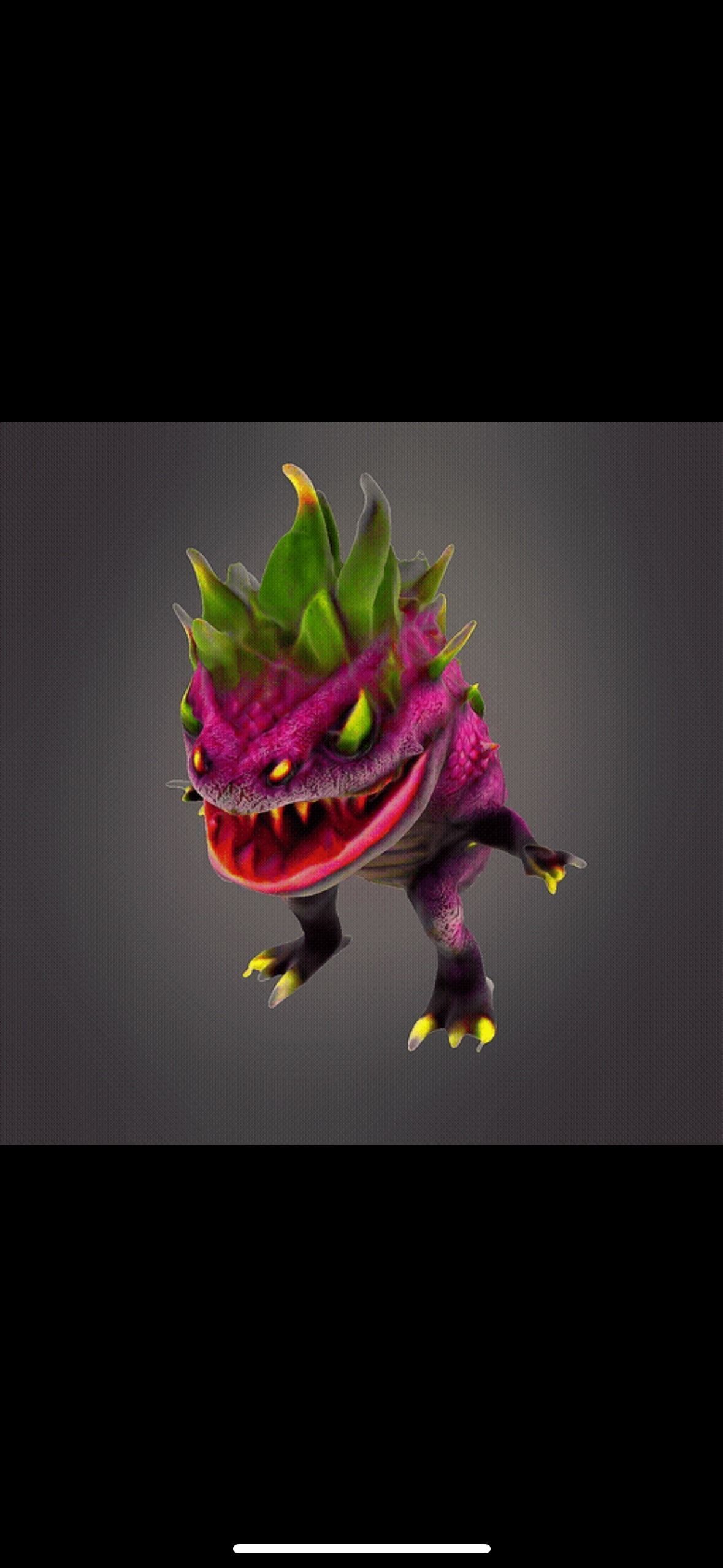 Scary dragon fruit monster 3D print model_3