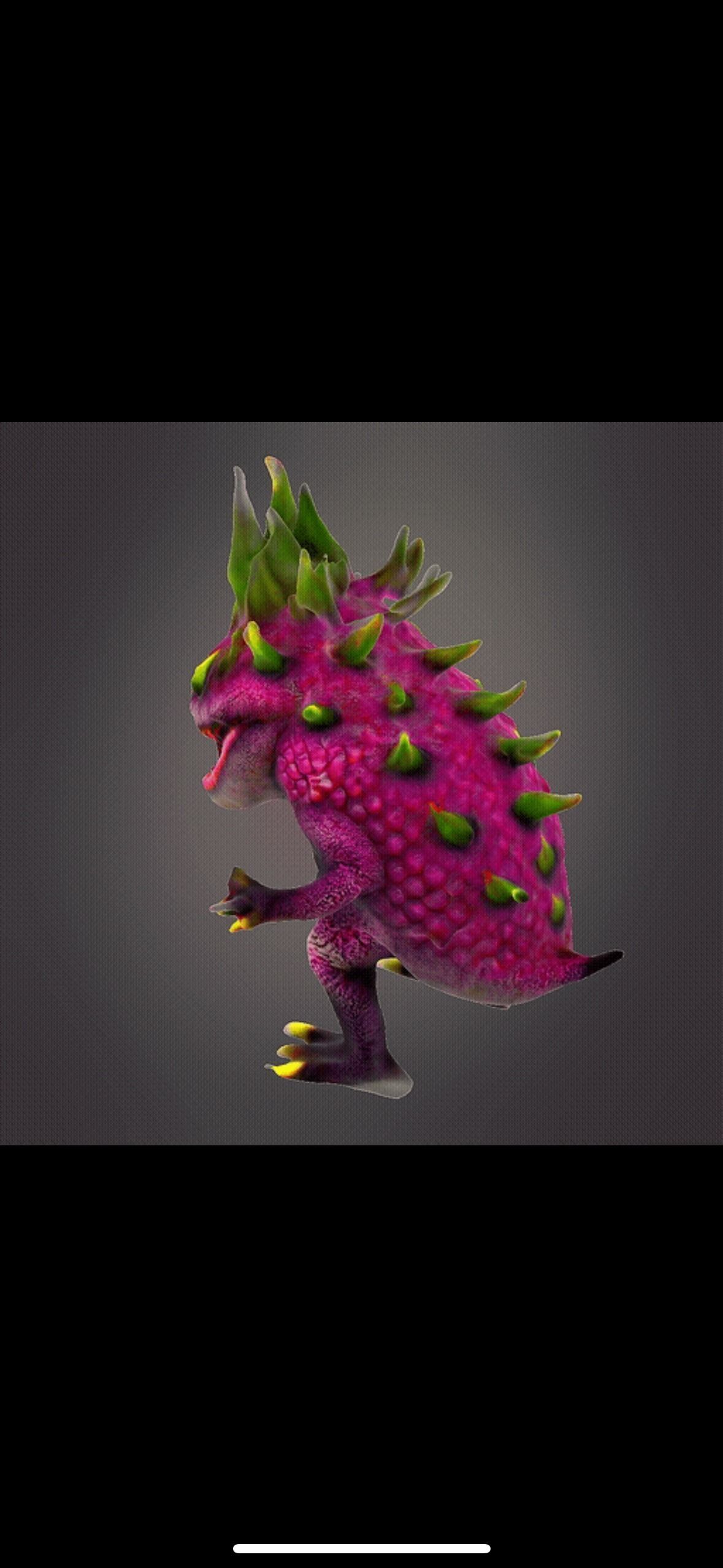 Scary dragon fruit monster 3D print model_2