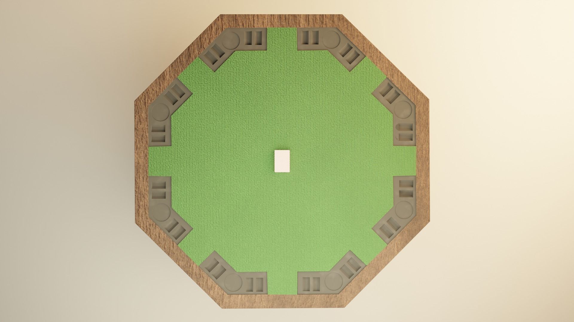 Poker Table Free 3D model_1