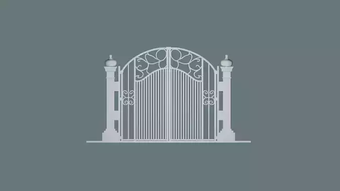 Decorative Iron Gate 3D Model for Printing