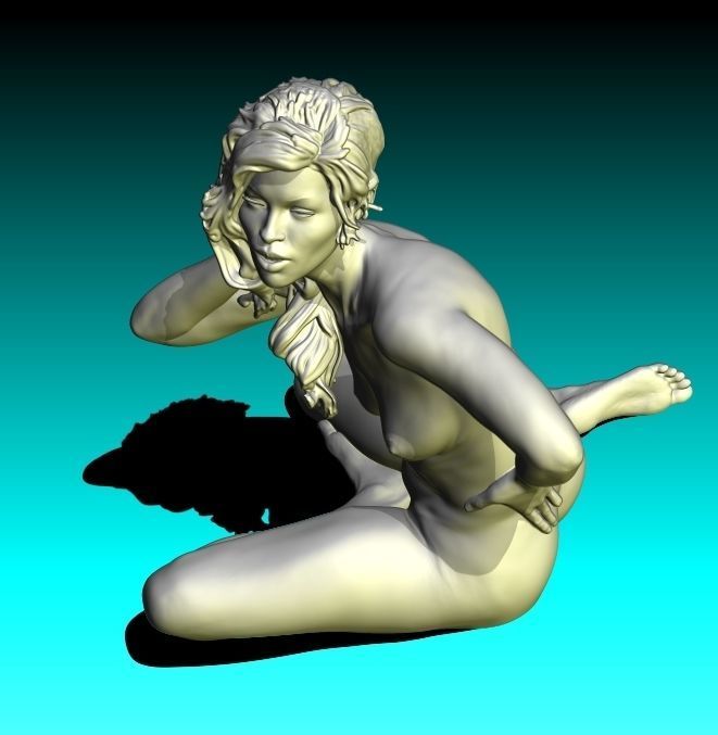 Calystre nude female figurine for 3D ptinting 3D print model_5