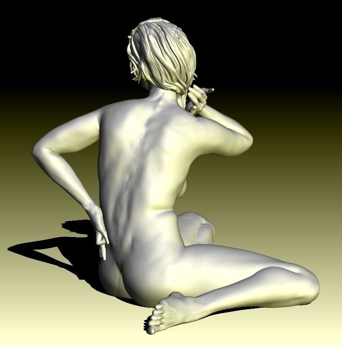 Calystre nude female figurine for 3D ptinting 3D print model_3