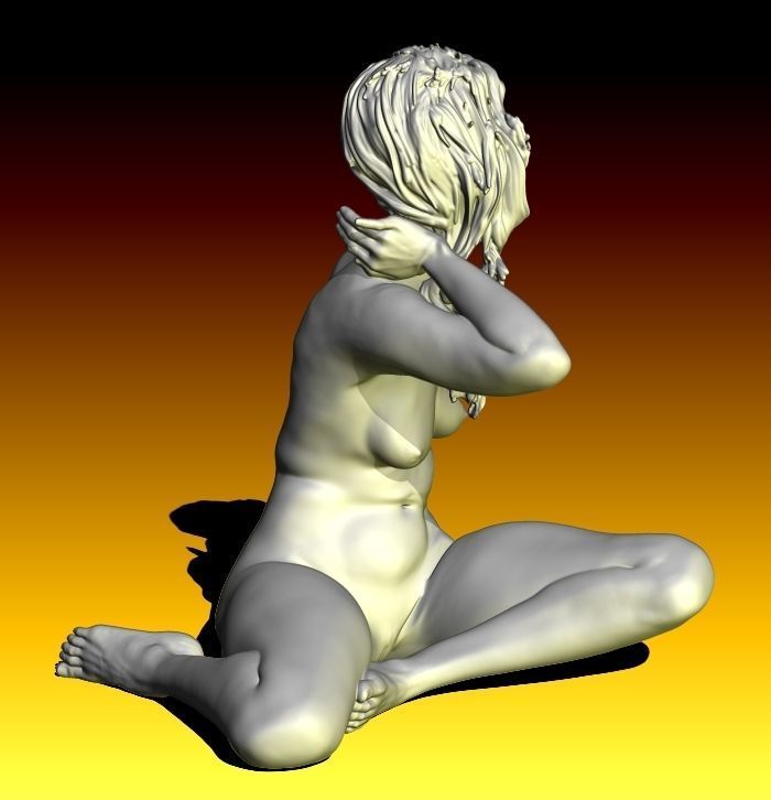 Calystre nude female figurine for 3D ptinting 3D print model_2