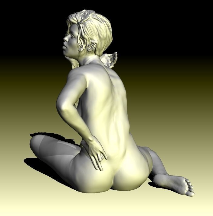 Calystre nude female figurine for 3D ptinting 3D print model_4