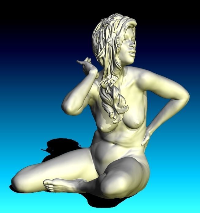 Calystre nude female figurine for 3D ptinting 3D print model_1