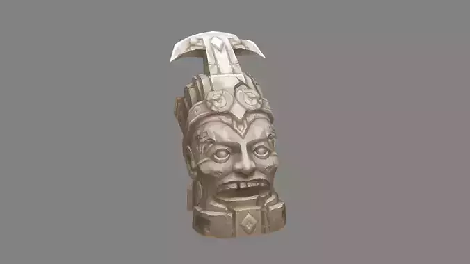 Terracotta head sculpture