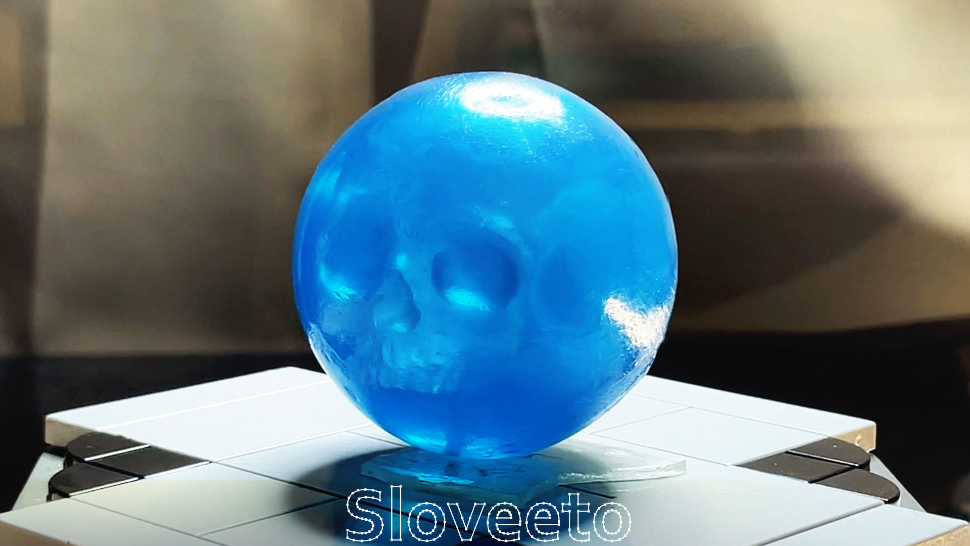 Transparent Skull Ball with Intricate Detailing 3D print model_2